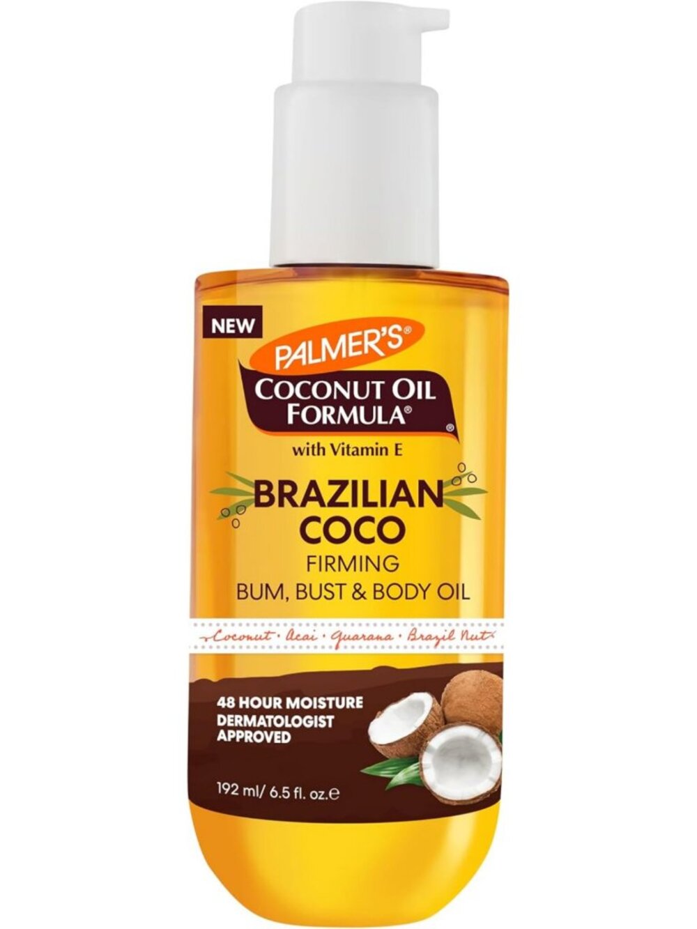 Cocoa Firming Body Oil with Coconut & Vitamin E | Skin Tightening, 48hr Moisture